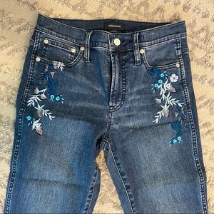 J.crew Vintage Straight Embroidered Denim